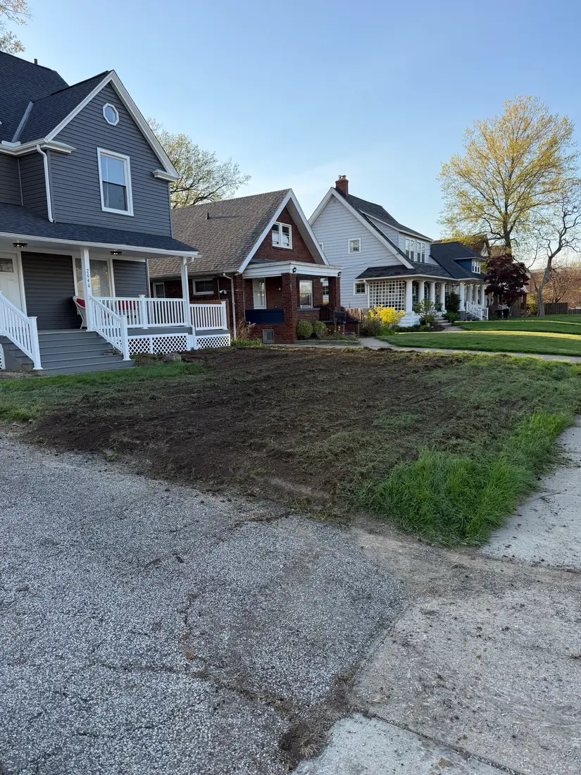 Yard leveled clean after stumps and debris came out